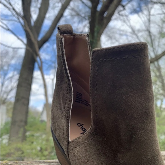 CHARLOTTE RUSSE Women’s Taupe/Brown Heeled Ankle Boots Pull On Size 8 New - Picture 6 of 9